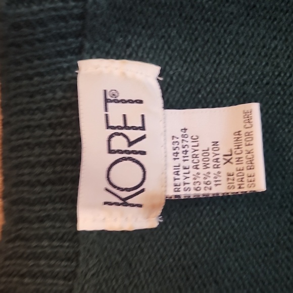 Koret Green Cardigan Sweater with Elegant Design - Picture 3 of 5